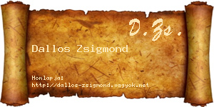 Dallos Zsigmond névjegykártya